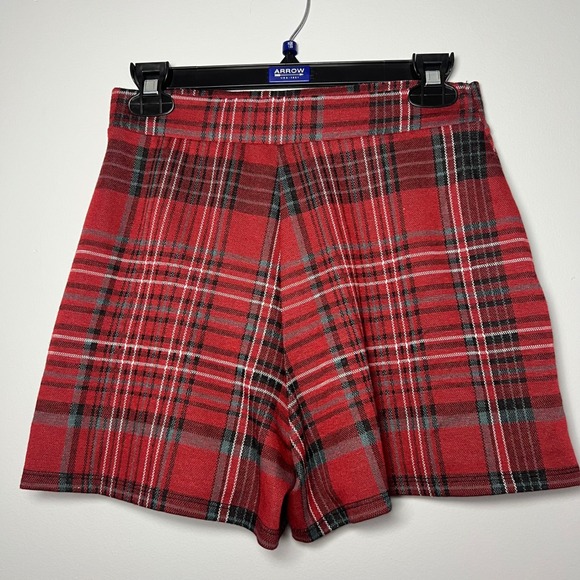 Hollister Ultra High Rise Plaid Skirt Skort Shorts Size Small Schoolgirl Grunge - Picture 2 of 7